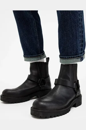 AllSaints Hank leather biker boots in