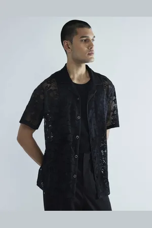 River Island Floral lace short sleeve shirt in