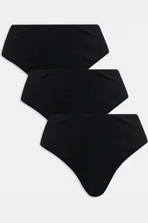 ASOS 3 pack cotton high waist brazilian brief in