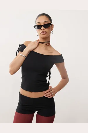 Motel Thora tie side off-shoulder top in