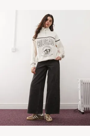 Miss Selfridge Wide leg jean in wash