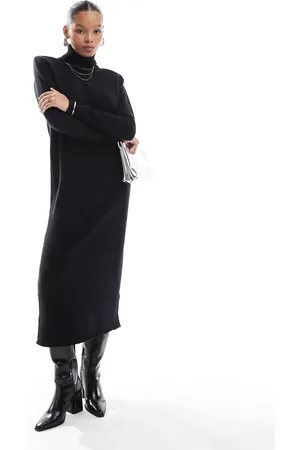 Pretty Lavish Knitted high neck maxi dress in