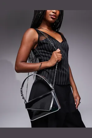 HUGO BOSS Mel clutch bag with detachable straps in silver