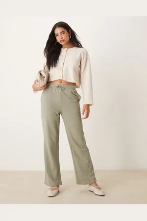 New Look Wide leg joggers in khaki