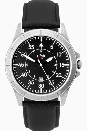 Limit Pilot 46mm mens round analogue watch in
