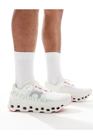On Running ON Cloudmonster running trainers in and lime green