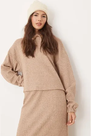 ASOS Lounge mix & match wide rib hoodie in