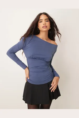 ASOS Asymmetric slouchy one shoulder top in