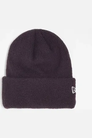New Era Logo super soft cuff beanie in plum