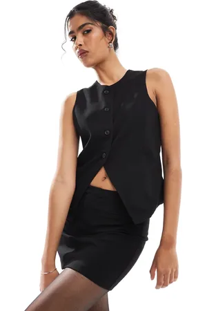 Pull&Bear Longline tailored waistcoat co-ord in