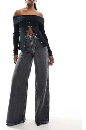ASOS Soft wide leg jean in