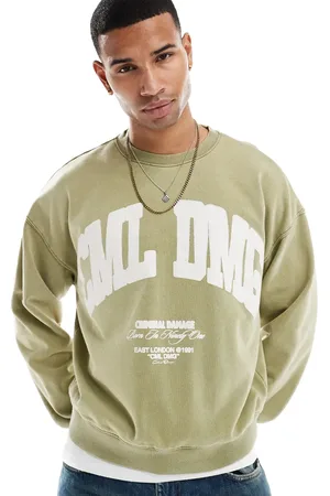 Criminal Damage Icon sweatshirt in washed green