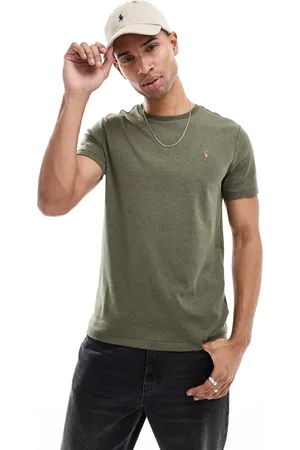 Ralph Lauren Icon logo pima cotton t-shirt in dark marl