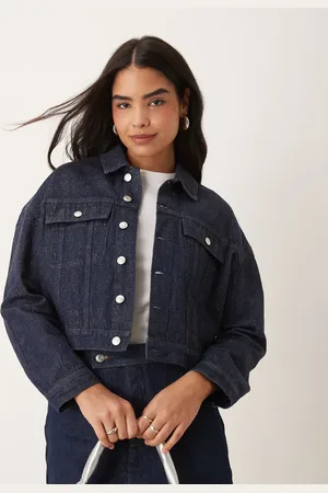 ASOS Denim western jacket with glitter in