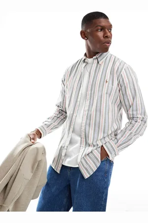 Ralph Lauren Icon logo stripe oxford shirt in