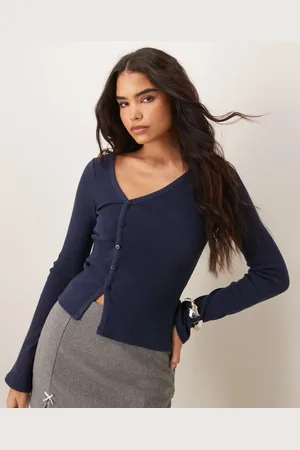 ASOS Supersoft rib asymmetric top in