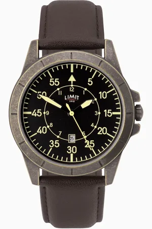 Limit Pilot 46mm mens round analogue watch in
