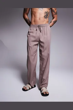 South Beach Southbeach linen blend beach trouser co-ord in taupe