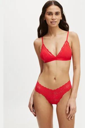 Cotton On Everyday lace triangle padded bralette in