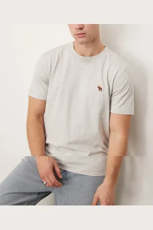 Abercrombie & Fitch 5 pack icon logo t-shirt in black/grey/blues/white