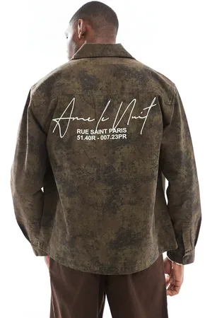 River Island Ame le nuit overshirt in camo
