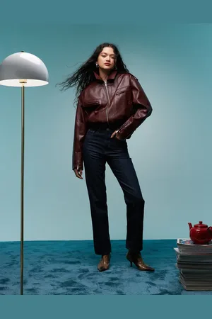 Bimba y Lola Straight leg jeans in indigo denim