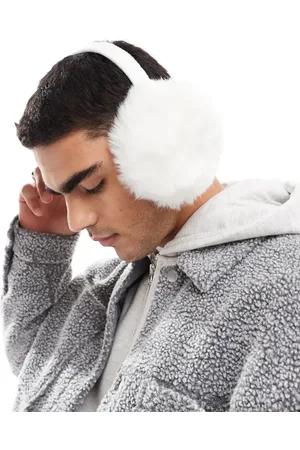 French Connection Faux fur ear muffs in cream