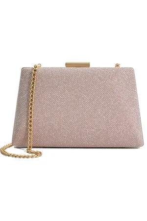 Dune Bellaria clutch bag in rose gold