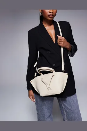 River Island Leather tote bag in cream