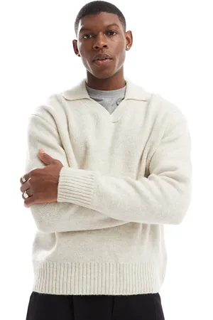 Bershka Oversized jumper in ecru
