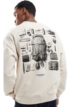 G-Star Sweatshirt in off with back print