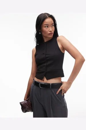 MANGO Button front waistcoat in