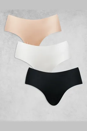 ASOS 3 pack no vpl hipster short in black, white & beige