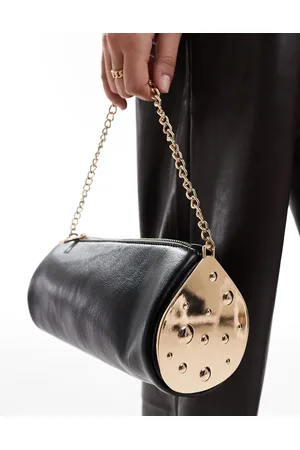 ASOS Shoulder bag with metalwork detail and chain strap in