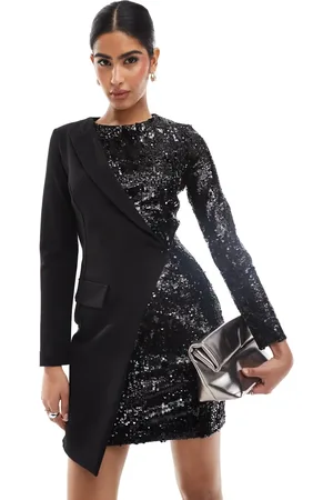 French Connection 2 in 1 sequin mini jersey dress in