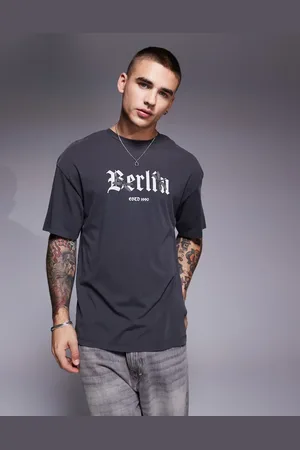 ADPT. Oversized Berlin print t-shirt in washed