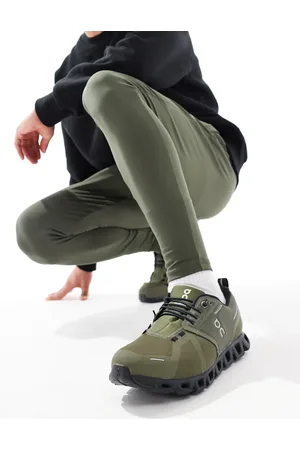 On Running ON Cloud 5 Waterproof all day trainers in olive and