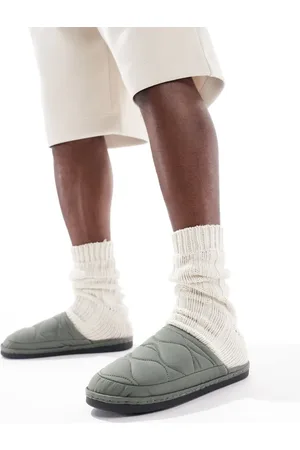 JACK & JONES Padded slipper in khaki