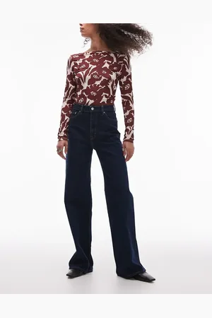 & OTHER STORIES High waist wide leg jeans in dark wash