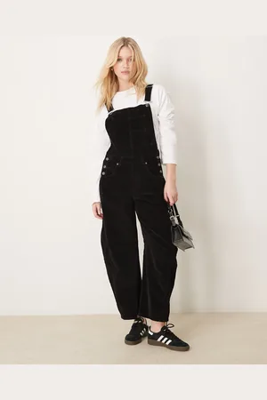 Free People Relaxed cord dungarees in