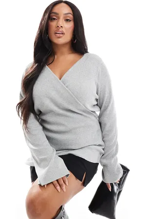 Pretty Lavish Wrap knit top in