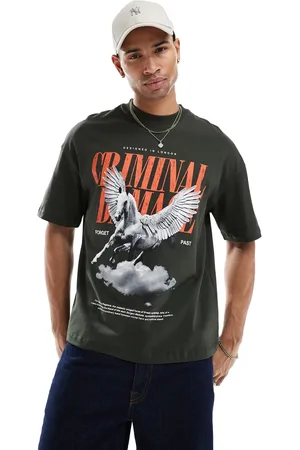 Criminal Damage Pegasus t-shirt green in green