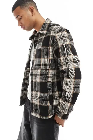 Criminal Damage Drop shoulder flannel shirt in check