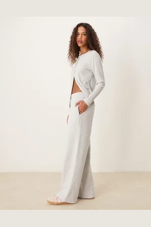 Miss Selfridge Wide leg jogger in marl