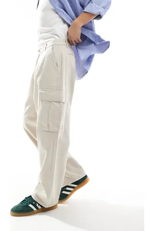 Only & Sons Loose cargo trouser in beige