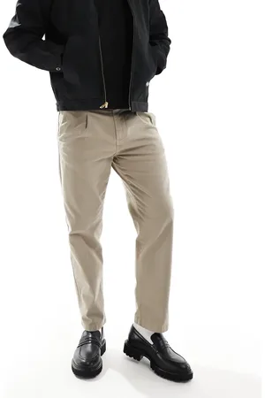 SCALPERS Firenze relaxed pants in darktaupe - bronze