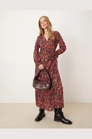 JDY Wrap maxi dress in abstract print