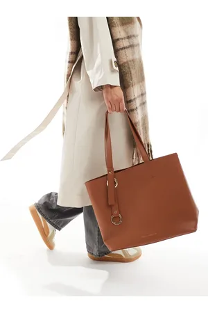 French Connection Grain tote shopper bag in tan