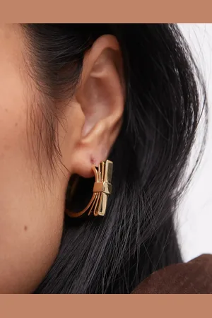 ARKET Plated mini hoop earrings with bow detail
