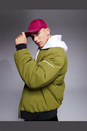 Champion Legacy bomber jacket in green and black